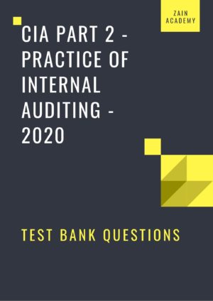 certified internal auditor part 2 test bank questions 2020