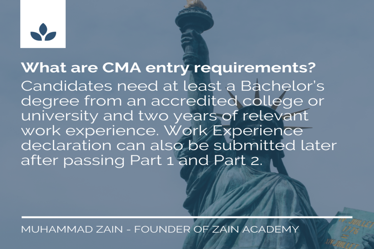 What are CMA entry requirements?