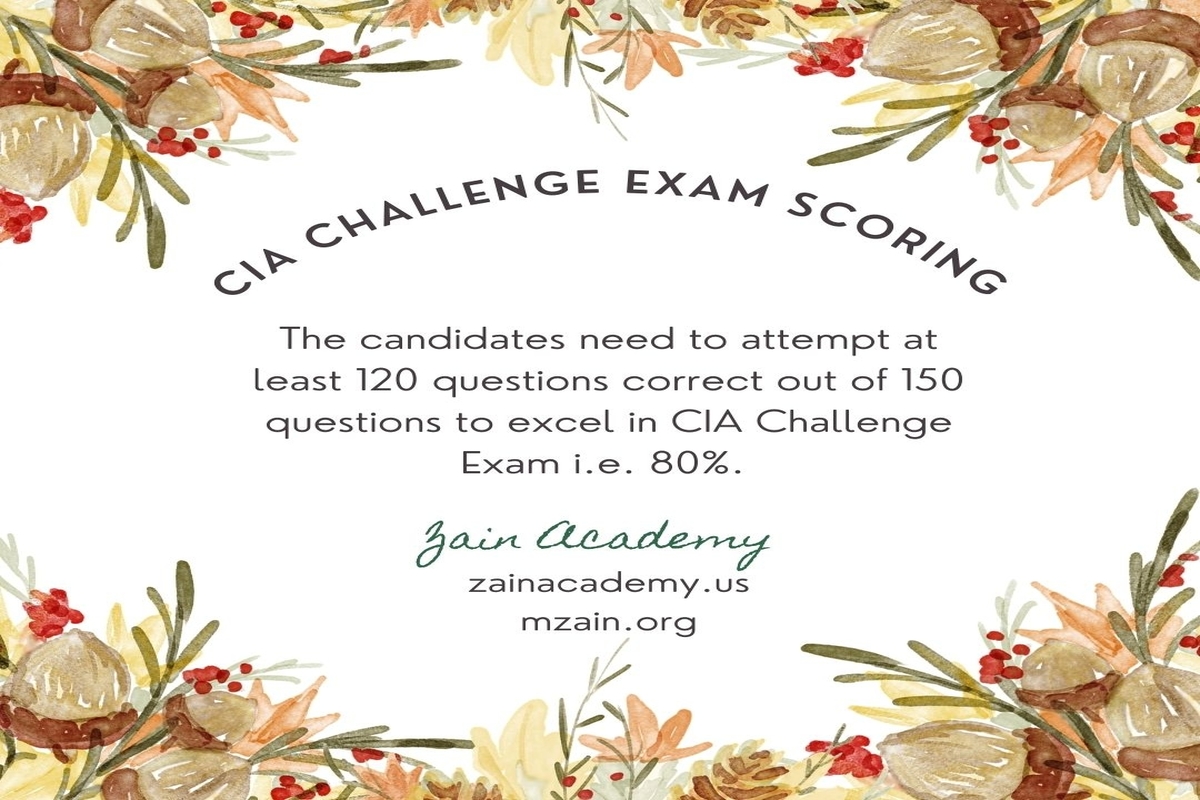 What is the passing score of CIA Challenge Exam