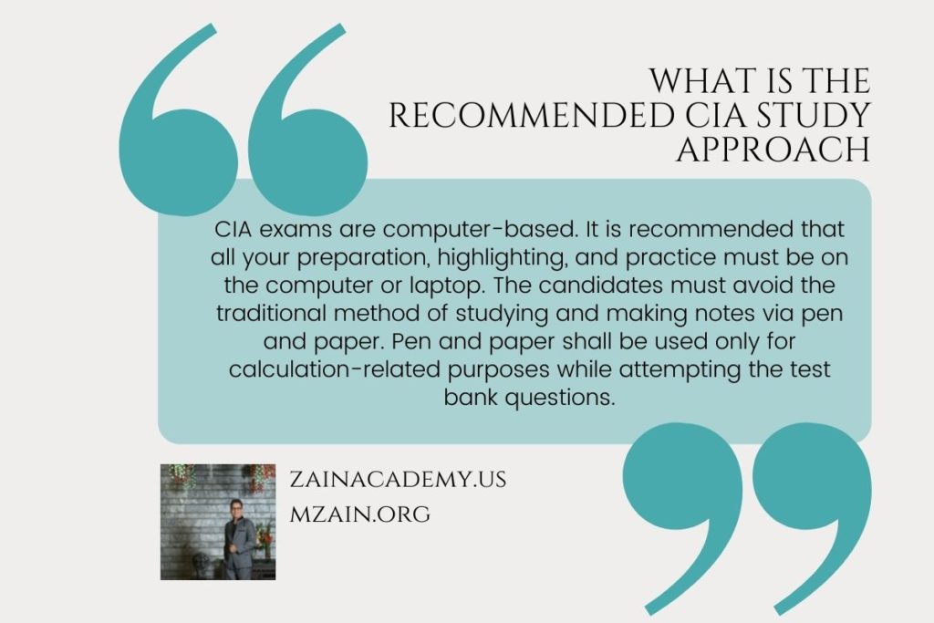 What is the recommended CIA study approach